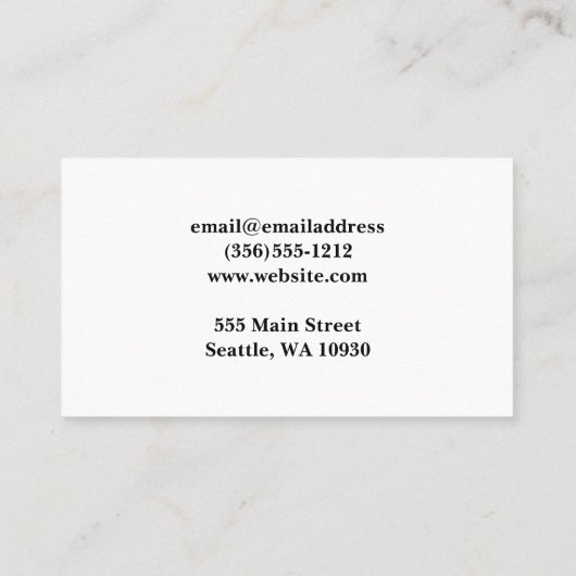 Chef Catering Logo | Feestelijke Setting Visitekaartje (Achterkant)