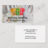 Chef Catering Logo | Feestelijke Setting Visitekaartje (Voorkant / Achterkant)