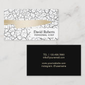 Chef Catering Modern Gold Knife Visitekaartje (Voorkant / Achterkant)