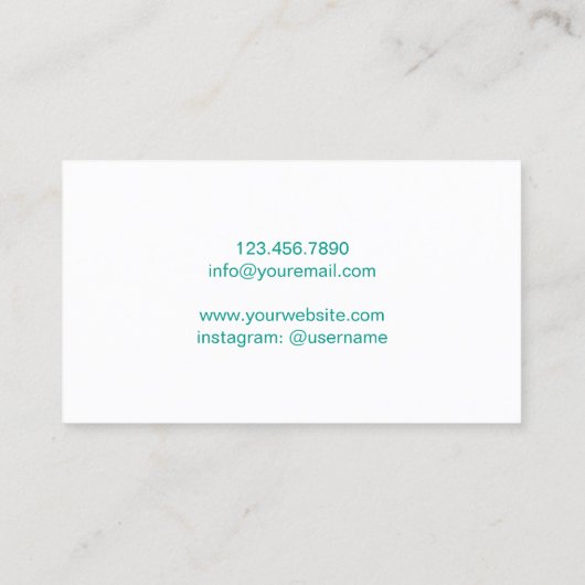 Chef Catering Restaurant Black Knife Plain Visitekaartje (Achterkant)