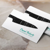 Chef Catering Restaurant Black Knife Plain Visitekaartje