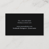 Chef Catering restaurant Elegant Black Visitekaartje (Achterkant)