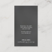 Chef Catering Restaurant Food Fork Logo Chalkboard Visitekaartje (Achterkant)