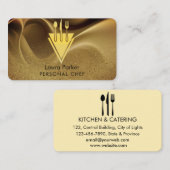 Chef Catering Restaurant Keukengereedschap Persoon Visitekaartje (Voorkant / Achterkant)