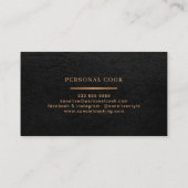 Chef catering restaurant professioneel goud zwart visitekaartje (Achterkant)