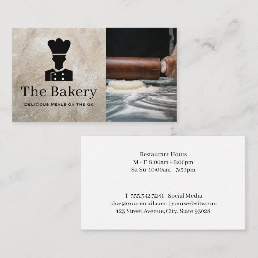 Chef | Catering | Rollendeeg Visitekaartje (Voorkant / Achterkant)