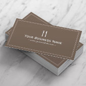 Chef Catering Simple Framed Plain Brown Visitekaartje