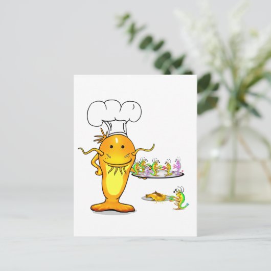 Chef Catfish Briefkaart (Staand voorkant)