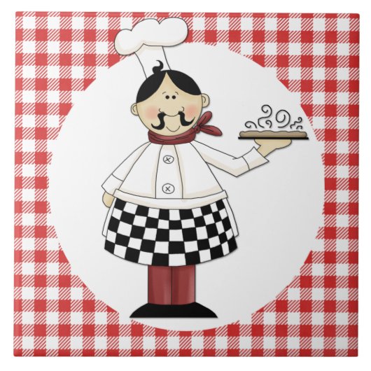 Chef Ceramic Tile Trivet Tegeltje (Voorkant)