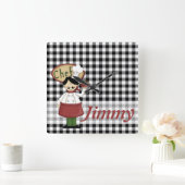 Chef Checklock Vierkante Klok (Huis)