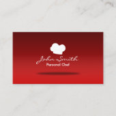 Chef Chef Chef Backery Plain Red Visitekaartje (Voorkant)