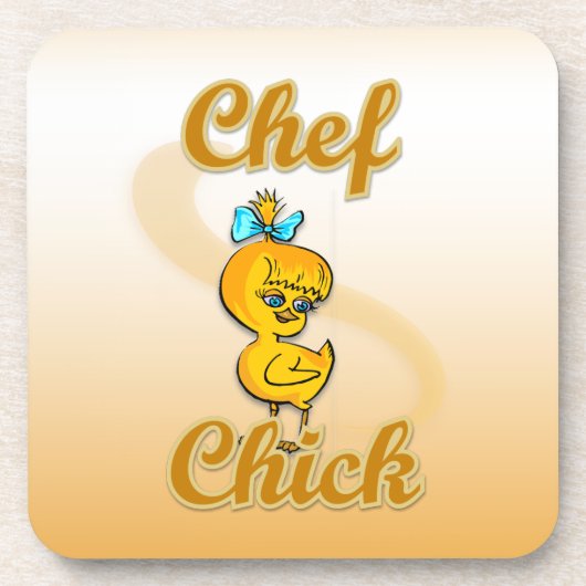 Chef Chick Bier Onderzetter (Voorkant)
