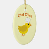 Chef Chick Keramisch Ornament (Rechts)