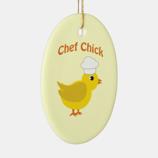Chef Chick Keramisch Ornament (Rechts)