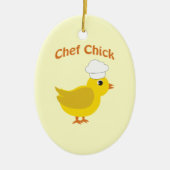 Chef Chick Keramisch Ornament (Voorkant)