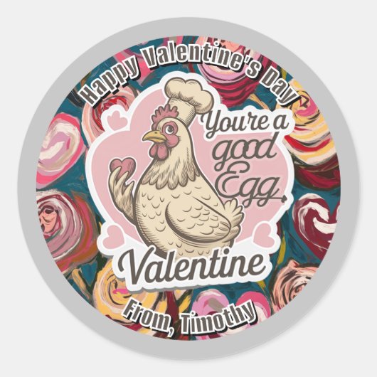 Chef Chicken Valentijn Sticker (Voorkant)