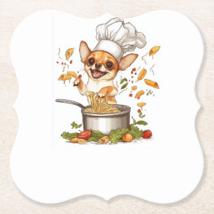 Chef Chihuahua � Culinair Hond Meester Kartonnen Onderzetters