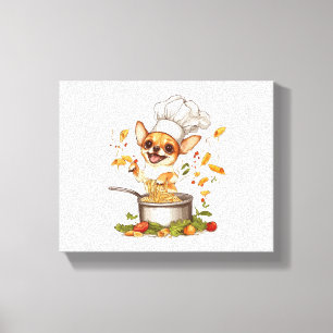 Chef Chihuahua – Culinaire hondenmeester Canvas Afdruk