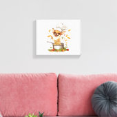 Chef Chihuahua – Culinaire hondenmeester Canvas Afdruk (Insitu (Woonkamer))