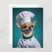Chef Chihuahua Feestdagenkaart (Voorkant / Achterkant)