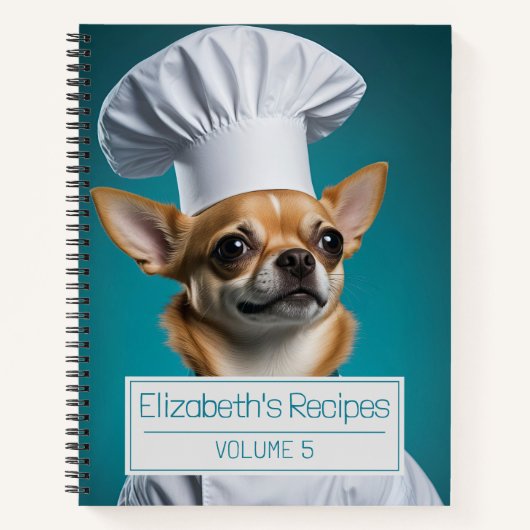 Chef Chihuahua Receptenboek Notitieboek (Voorkant)