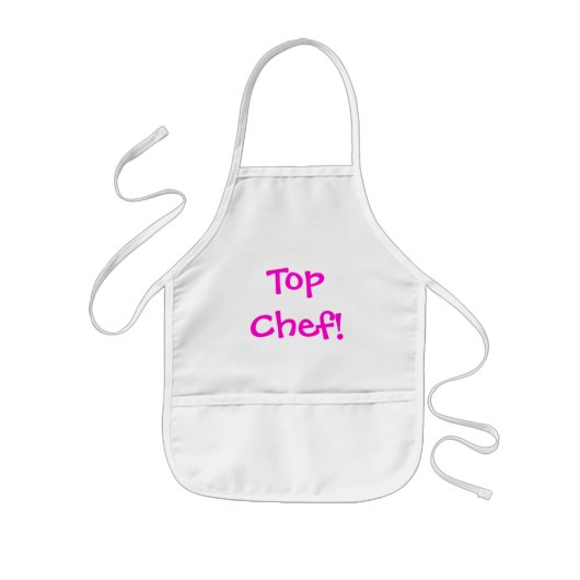 Chef Child's Apron (roze) Kinder Schort (Voorkant)