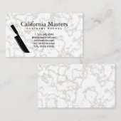 Chef Cleaver | Marmer Textuur Visitekaartje (Voorkant / Achterkant)