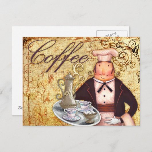 Chef Coffee Briefkaart (Voorkant / Achterkant)