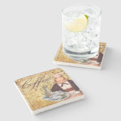 Chef Coffee Stenen Onderzetter (Zijkant)