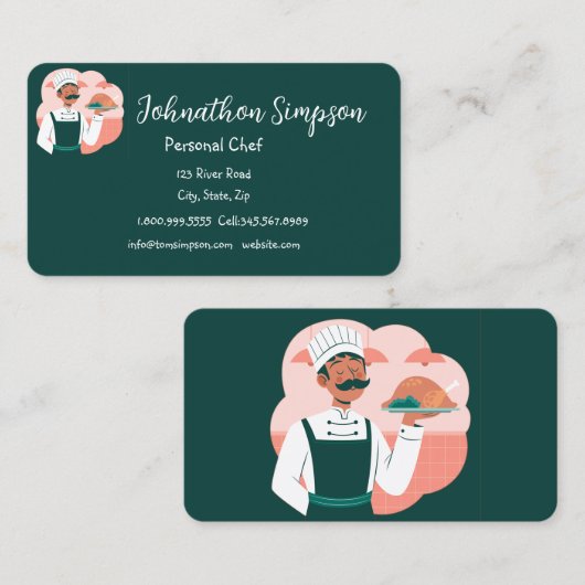 Chef Cook Baker Private Visitekaartje (Voorkant / Achterkant)