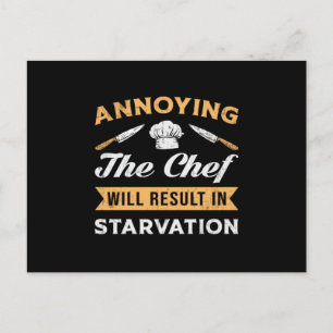Chef Cook Cooking Cuisine Food Job Restaurant Gift Briefkaart