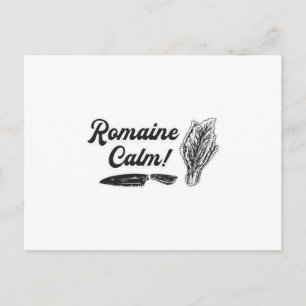 Chef Cook Cooking Cuisine Romaine Calm Funny Gift Briefkaart