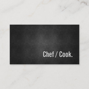 Chef / Cook Cool Black Metal Simpliciet Visitekaartje