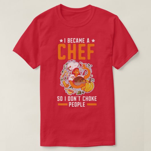 Chef Cook Culinaire Gangster Cooking Food Kitchen  T-shirt (Design voorkant)