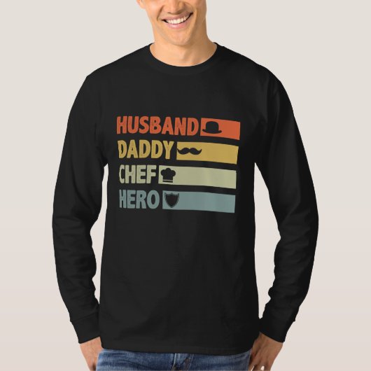 Chef Cook Dad Husband Dad Hero Fathers T-shirt (Voorkant)