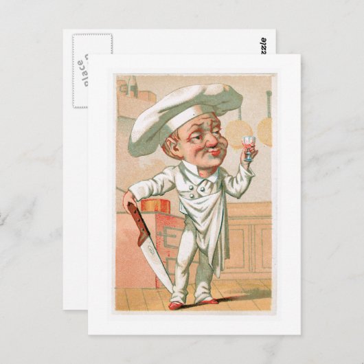Chef Cook Food and Art Briefkaart (Voorkant / Achterkant)