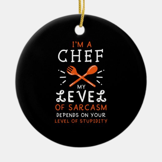Chef Cook Funny Gift Keramisch Ornament (Voorkant)