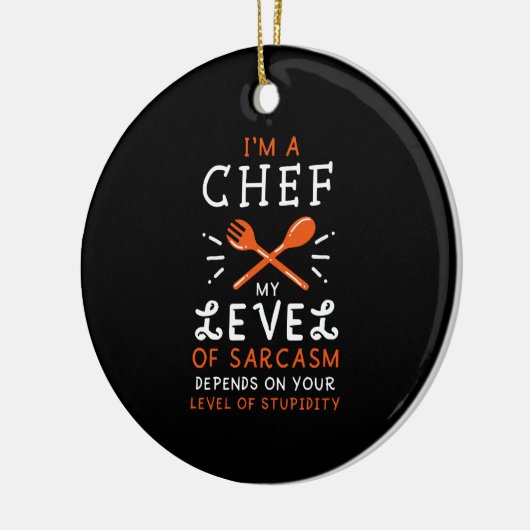 Chef Cook Funny Gift Keramisch Ornament (Links)