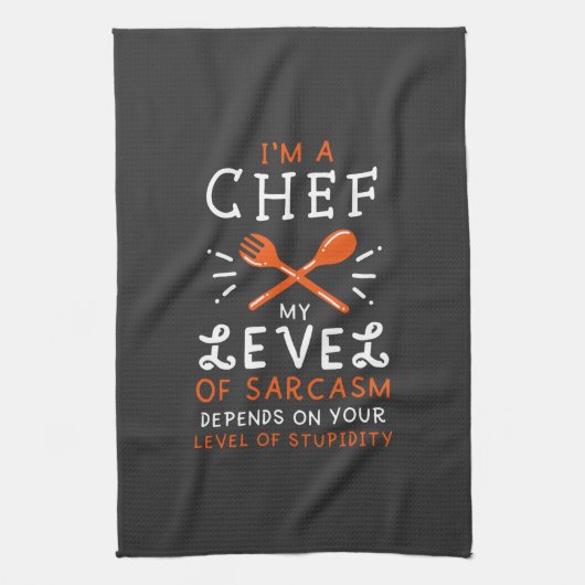 Chef Cook Funny Gift Theedoek (Verticaal)