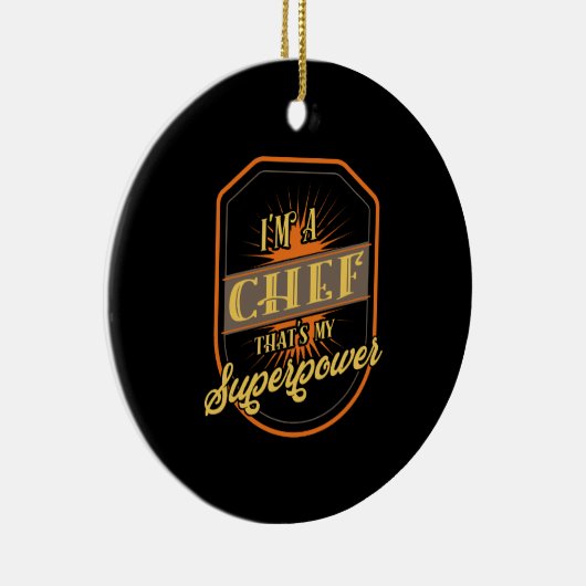 Chef Cook Gift Keramisch Ornament (Rechts)
