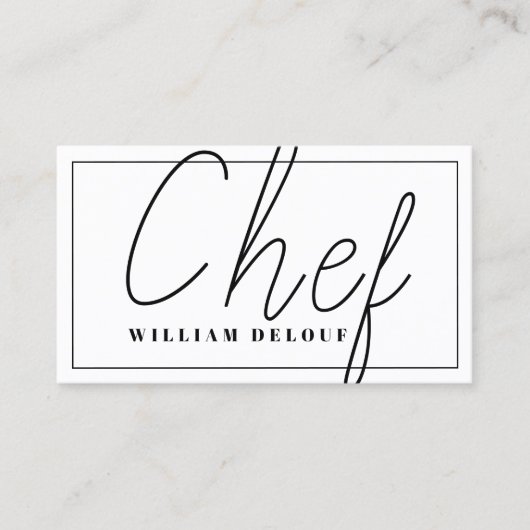 Chef Cook Kitchen Bakery Food Visitekaartje (Voorkant)