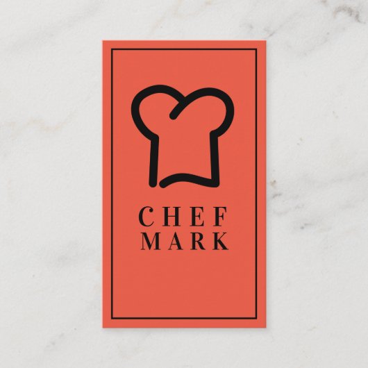 Chef Cook Restaurant Food Visitekaartje (Voorkant)