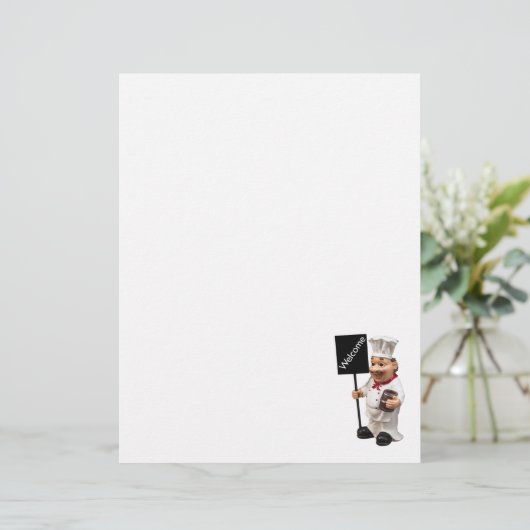 Chef cook - WELCOME-menukaart (Staand voorkant)