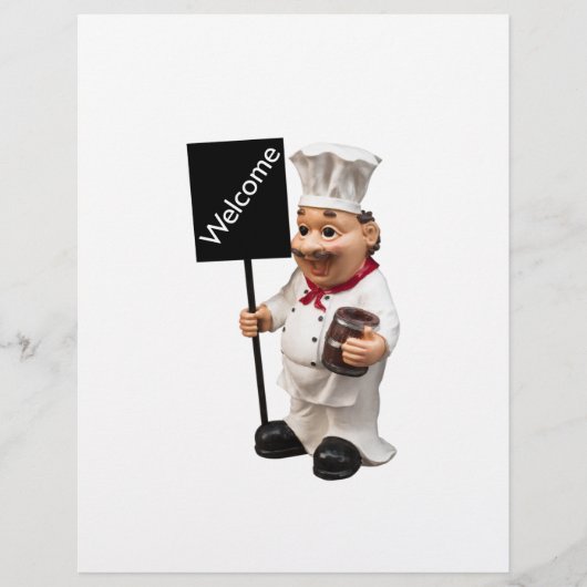 Chef cook - WELCOME-menukaart (Voorkant)