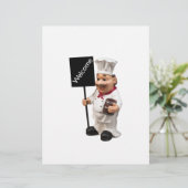 Chef cook - WELCOME-menukaart (Staand voorkant)