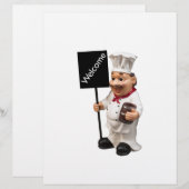 Chef cook - WELCOME-menukaart (Voorkant / Achterkant)