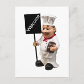 Chef cook - WELCOME-menukaart Briefkaart (Voorkant)