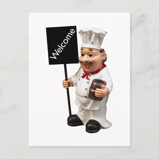 Chef cook - WELCOME-menukaart Briefkaart (Voorkant)