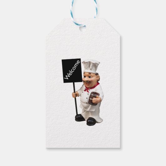 Chef cook - WELCOME-menukaart Cadeaulabel (Achterkant)