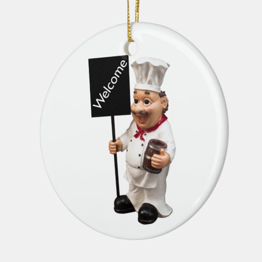Chef cook - WELCOME-menukaart Keramisch Ornament (Links)